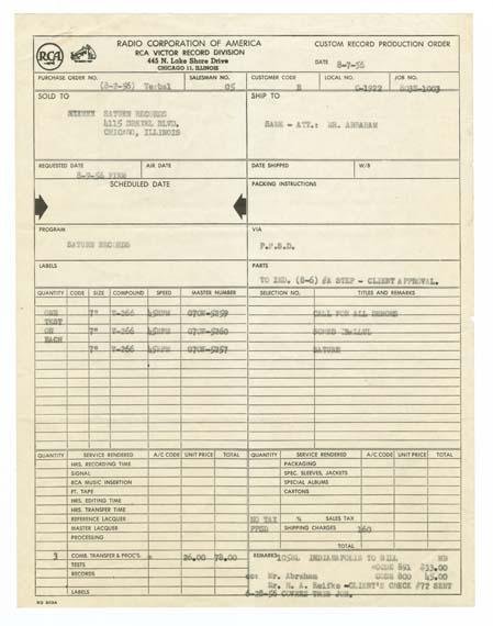A typed invoice from the Radio Corporation of America.