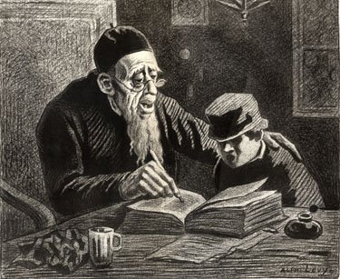 [Rabbi and Student Studying the Weekly Torah Portion, or Parshah.jpg