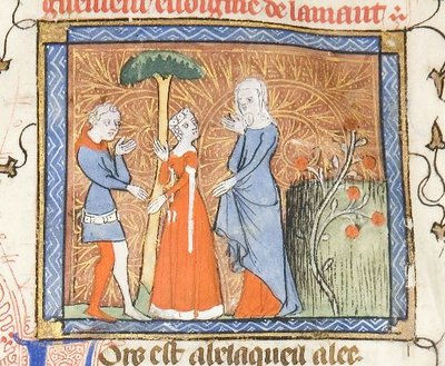 Detail of illustration in Le Roman de la Rose (The Romance of the Rose)