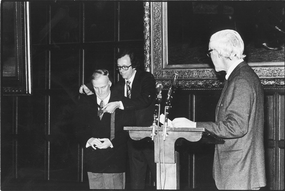 Rosenberger Medal being presented to Yehudi Menuhin