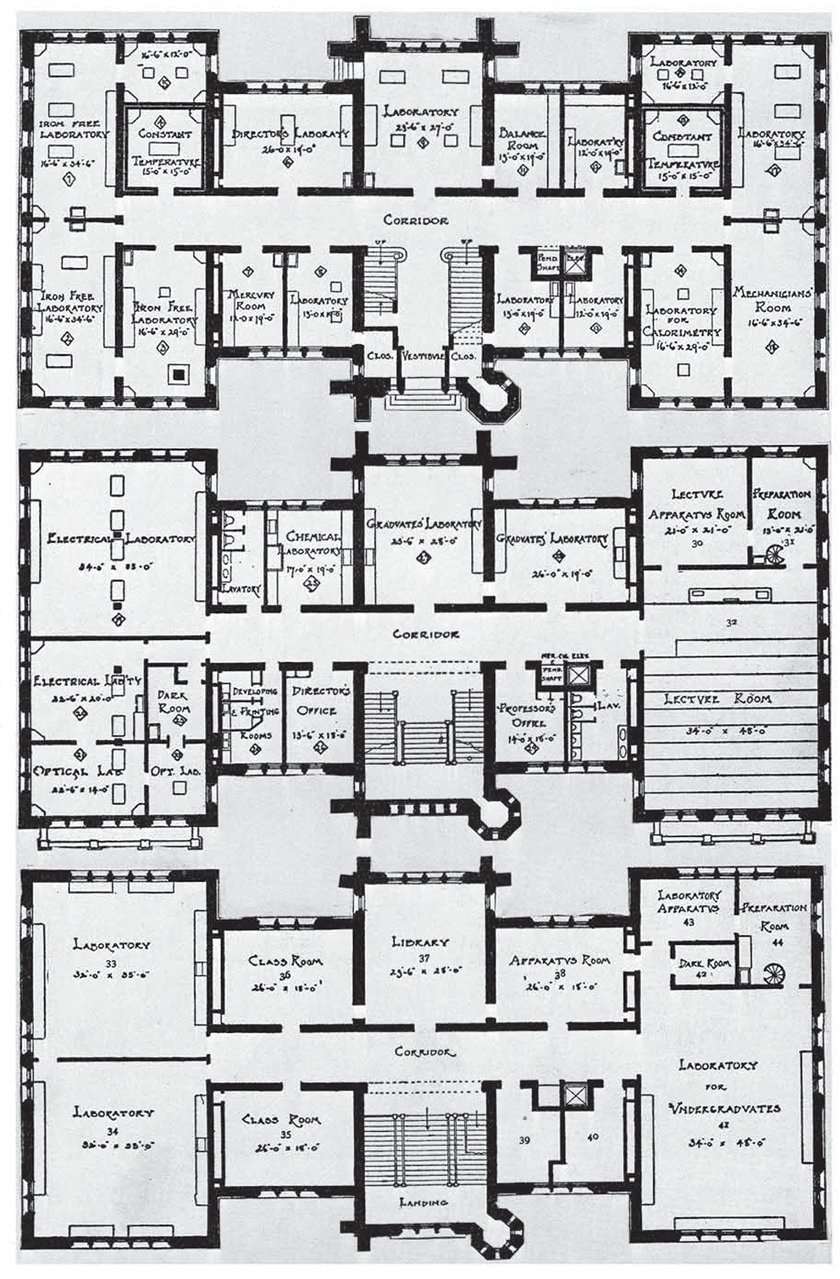 Sketch of a floorplan of Ryerson