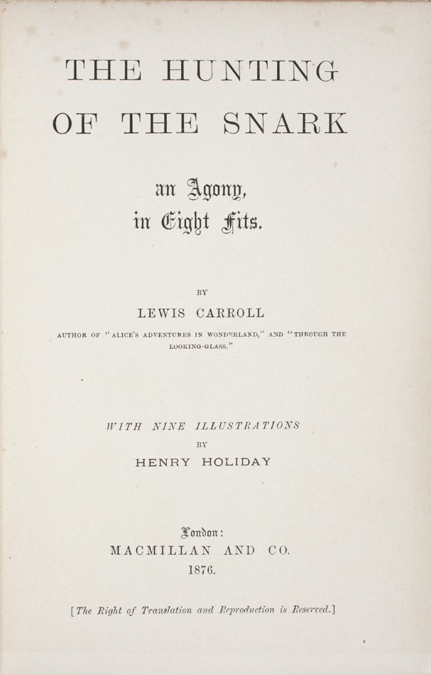 The Hunting of the Snark: An Agony, in Eight Fits…