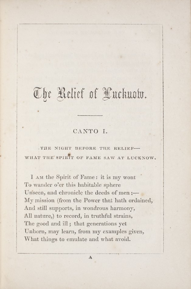 The relief of Lucknow, and other poems