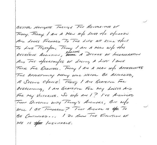 Image of handwritten letter. Text in paragraph above.