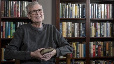 Bob Connors with his books