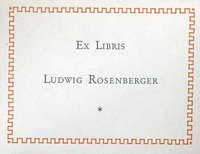 Ludwig Rosenberer Bookplate