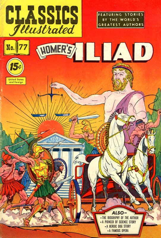 Blum's cover for a comic book edition of Iliad