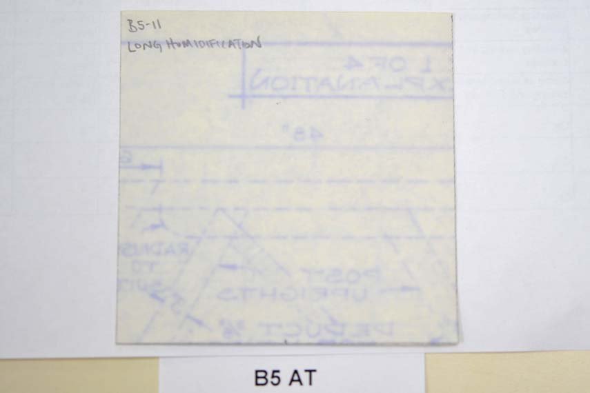 Sample paper with ink from other side showing through clearly