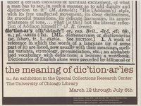 Meaning of Dictionaries Exhibit