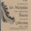 Sir Nicholas Bacon Collection