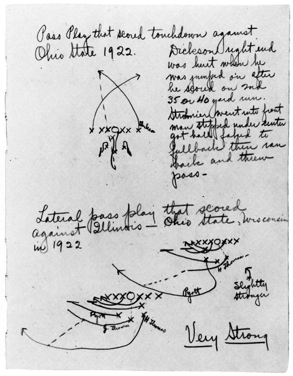 A page from Stagg's football playbook, 1927