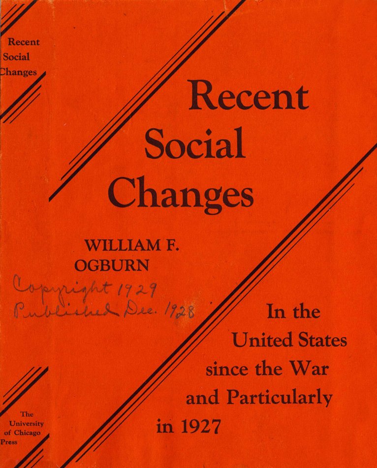 Cover for Recent Social Changes