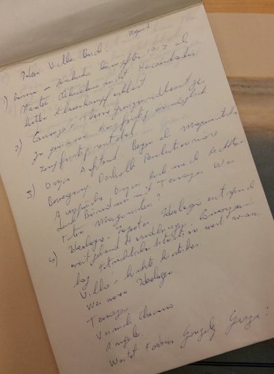 Early handwritten notes, in German, for Friedrich Katz’s book on Pancho Villa. Katz, Friedrich. Papers. Box 41, Folder 4, Special Collections Research Center, University of Chicago Library
