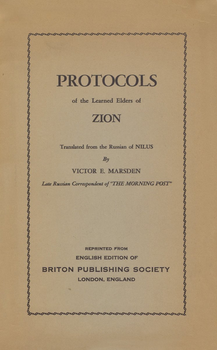 The Protocols of the Elders of Zion Red Press