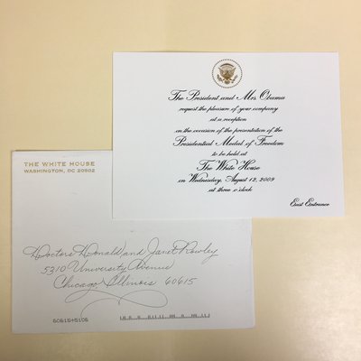 Janet Rowley's invitation to the White House