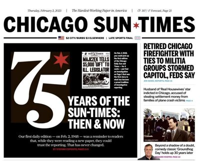 Thumbnail of the Chicago Sun-Times homepage