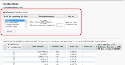 analyze results